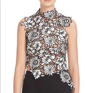 COPY - NWOT Self-Portrait Asymmetrical Floral Top